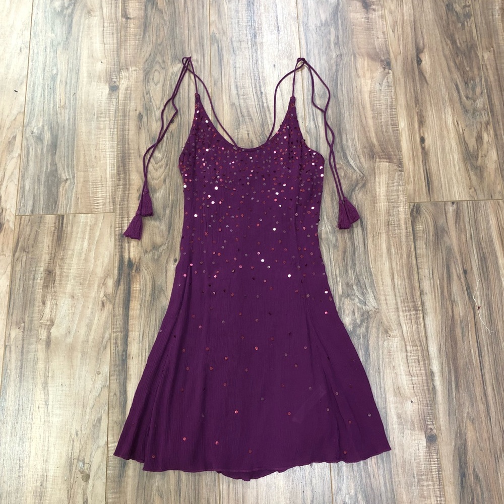 NWT purple sequin Free People dress - Picture 2 of 6